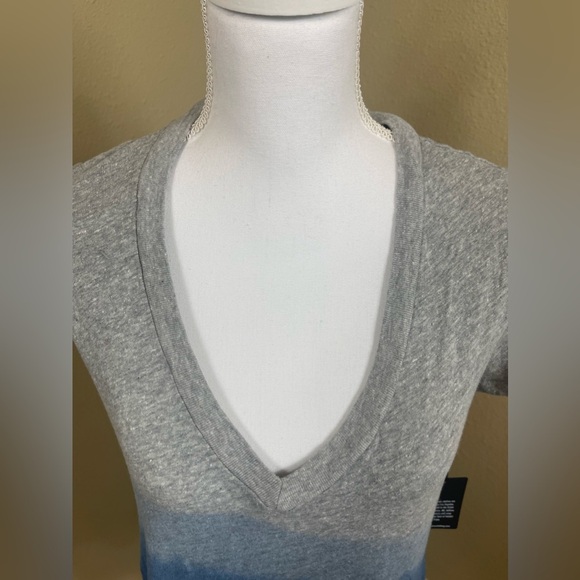 NWT size XS Michael Lauren V neck ombré tshirt - Picture 3 of 7